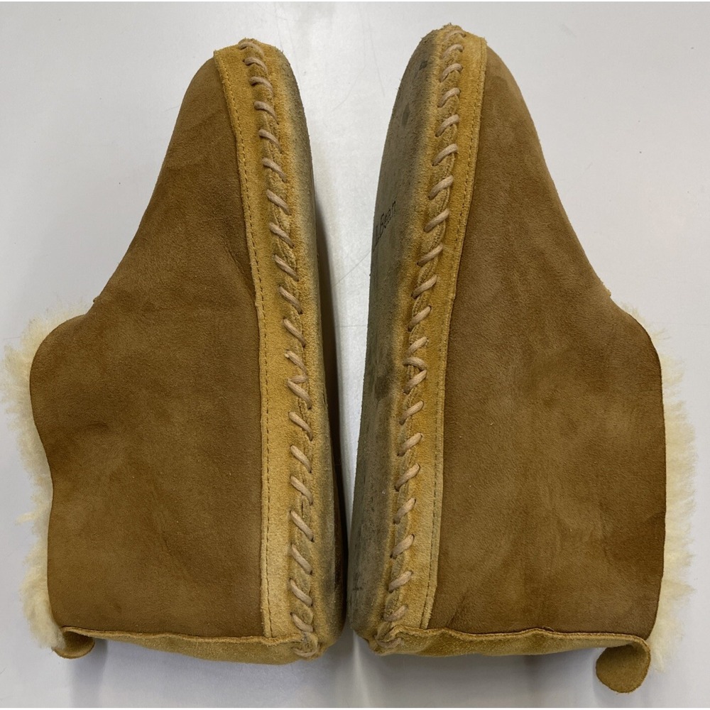 LL Bean Wicked Good Moccasins Suede Shearling Slippers Women's Size US 7 Medium - Picture 8 of 15